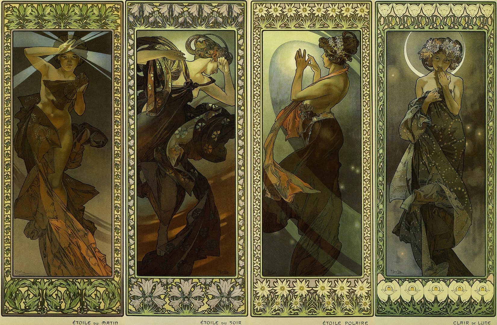 Alfons Mucha - La luna e le stelle